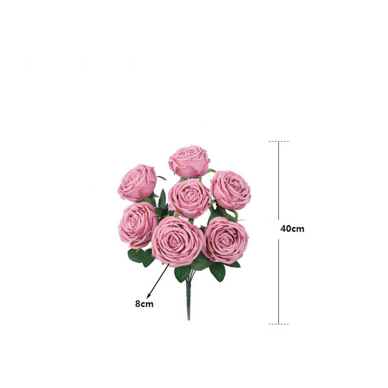 7 Heads Artificial Silk Roses Flower Bouquet