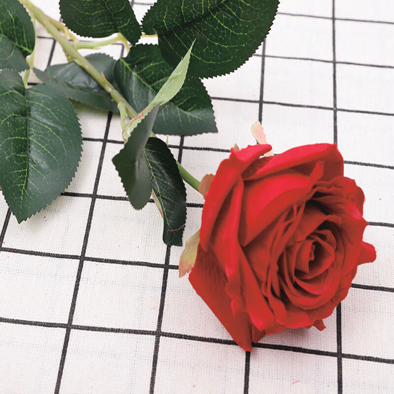 faux red roses