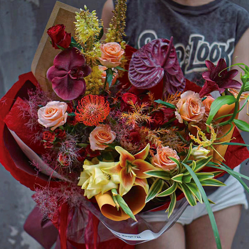 floral bouquet wrapping paper