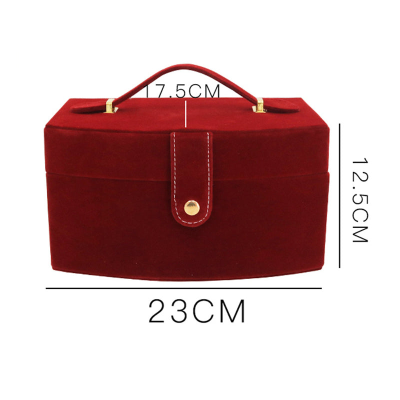 Caja de flores redonda de terciopelo 