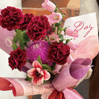 red wrapping paper for flowers