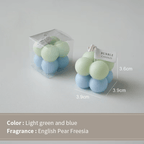 Velas aromáticas con aroma a cubo