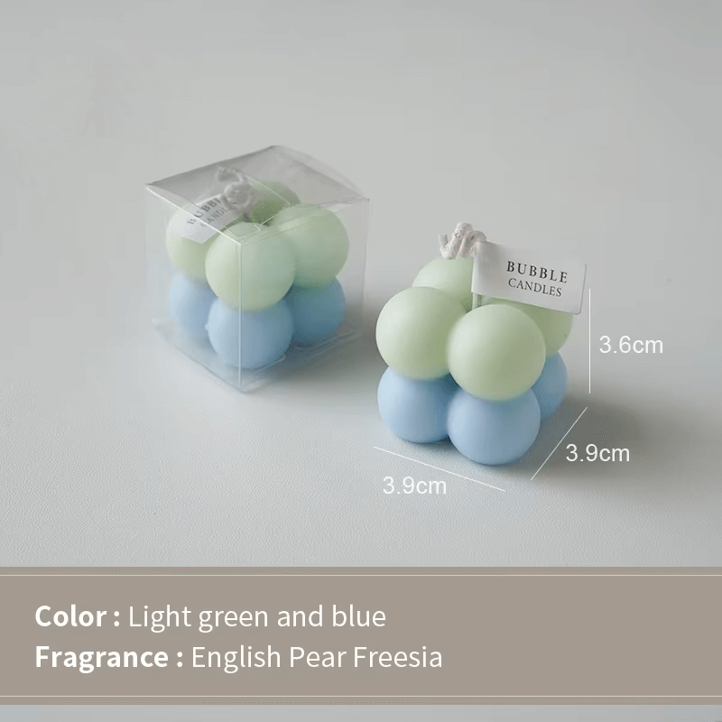 Velas aromáticas con aroma a cubo