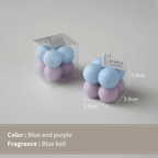 Velas aromáticas con aroma a cubo
