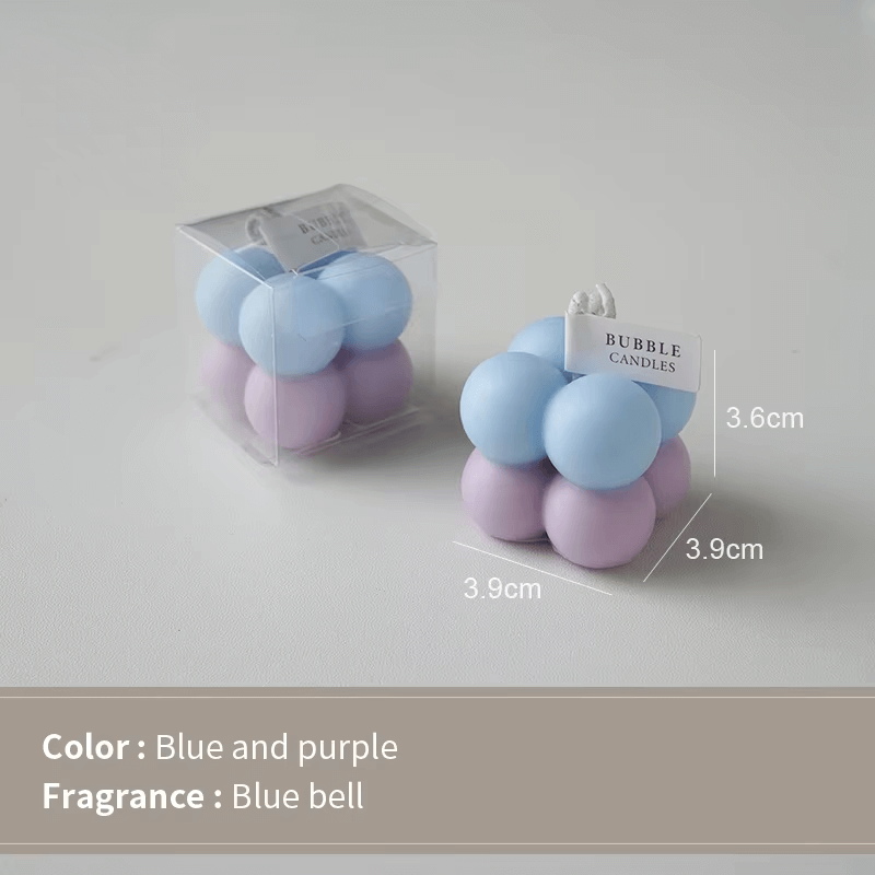 Velas aromáticas con aroma a cubo