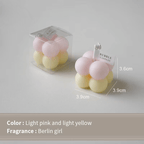 Velas aromáticas con aroma a cubo