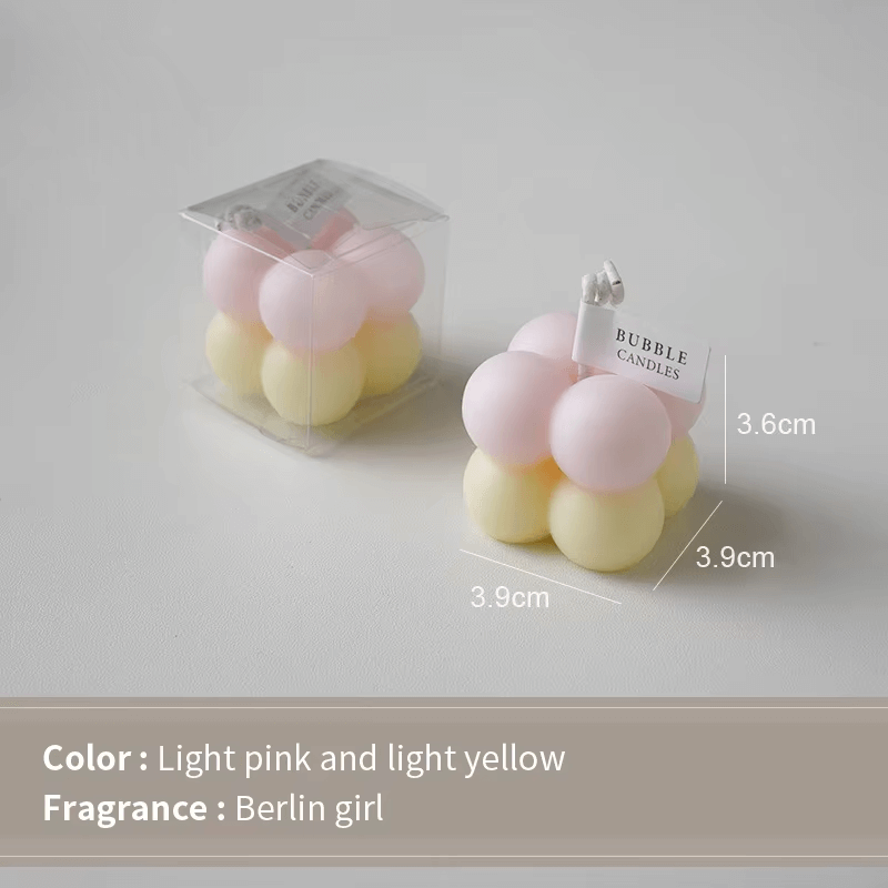 Velas aromáticas con aroma a cubo