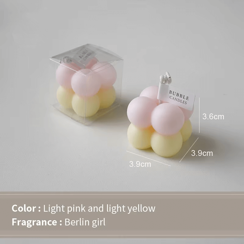 Velas aromáticas con aroma a cubo