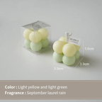 Velas aromáticas con aroma a cubo