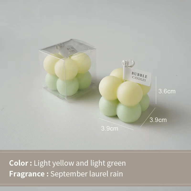 Velas aromáticas con aroma a cubo