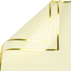 Gold Border Frosted Florist Paper, 22.5 x 22.5 Inch, 20 Sheets