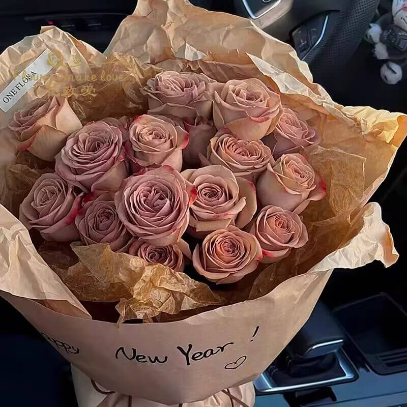 wrapping paper for flowers nearby