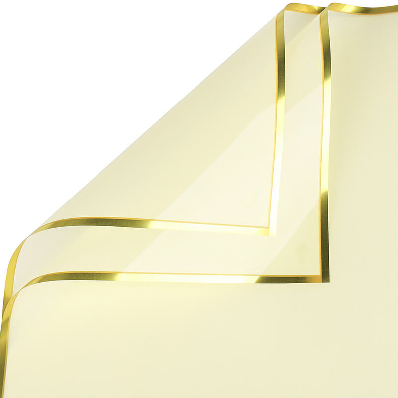 Silver-edge Cellophane Wrap Paper, 23x23 Inch