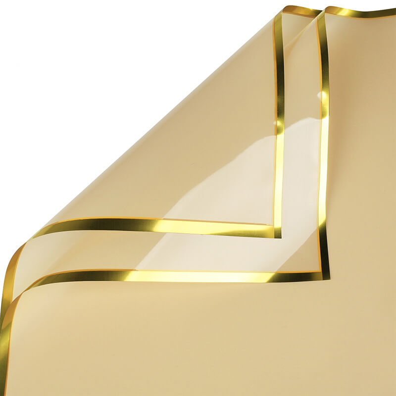 Silver-edge Cellophane Wrap Paper, 23x23 Inch