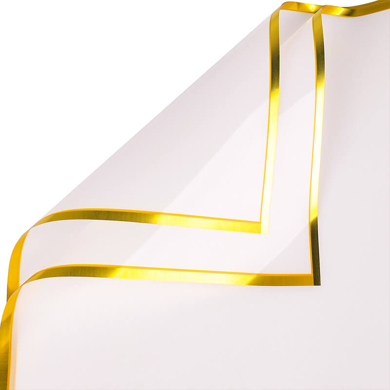 Silver-edge Cellophane Wrap Paper, 23x23 Inch