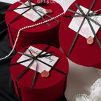 Red round flower box