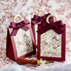 Caja de regalo cuadrada de papel para hornear, hecha a mano, con forma de jabón