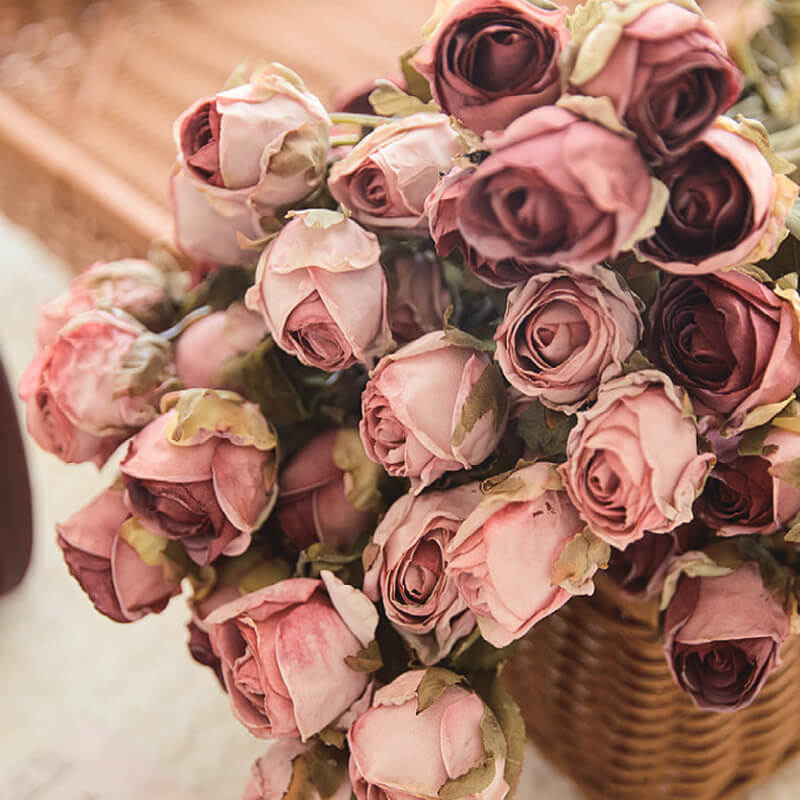 imitation red roses