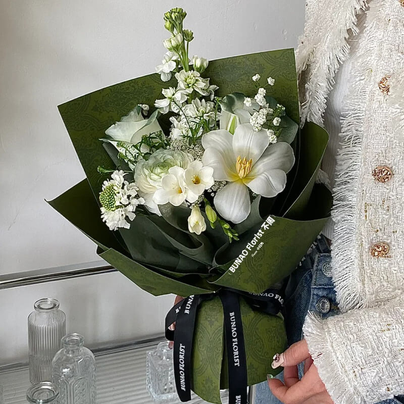 how to wrap flowers in paper
