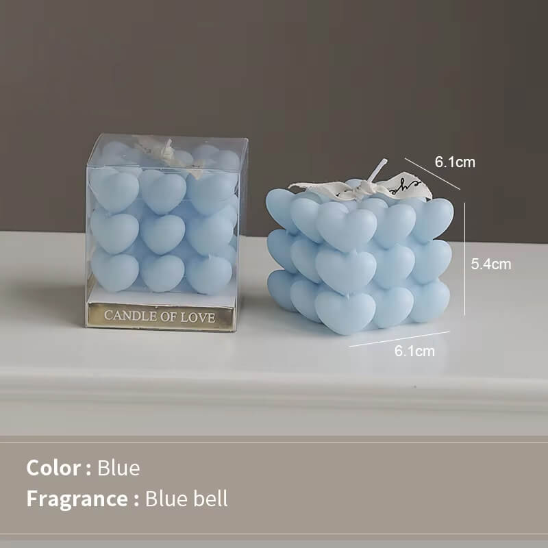 Velas perfumadas con forma de corazón