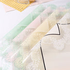 flowers wrapping paper nearby