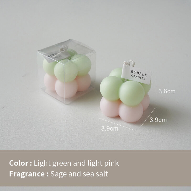 Velas aromáticas con aroma a cubo