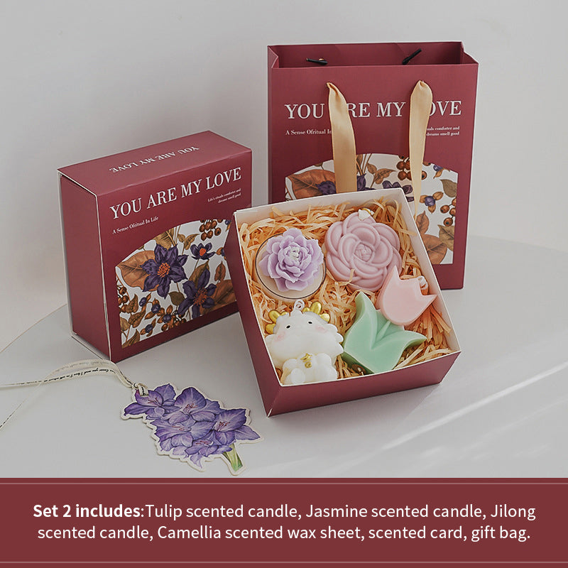 Set de regalo de velas perfumadas de cera de soja Souvenirs