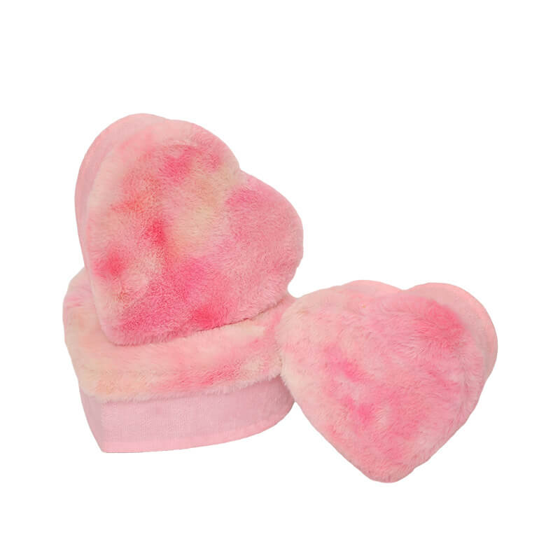 Pink heart shaped gift box