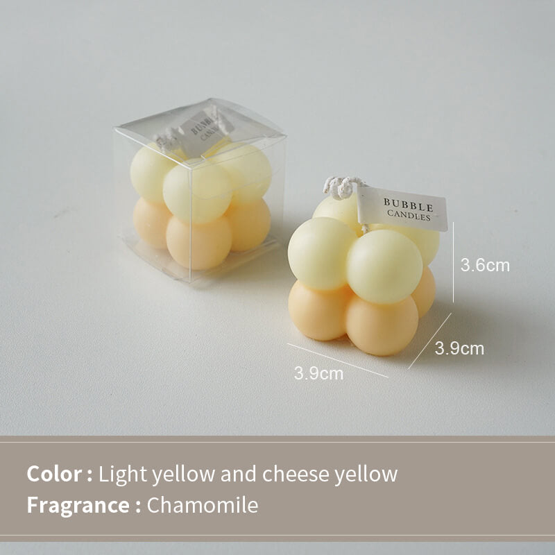 Velas aromáticas con aroma a cubo