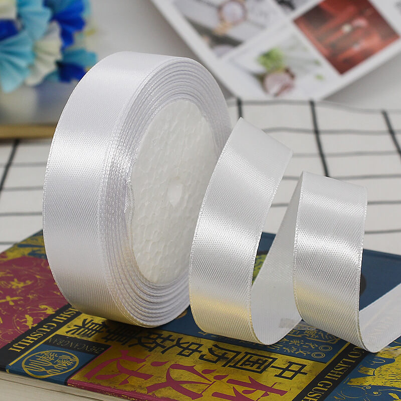 white grosgrain ribbon