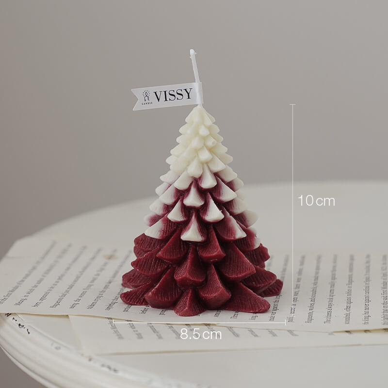 Vela perfumada con forma de árbol de Navidad