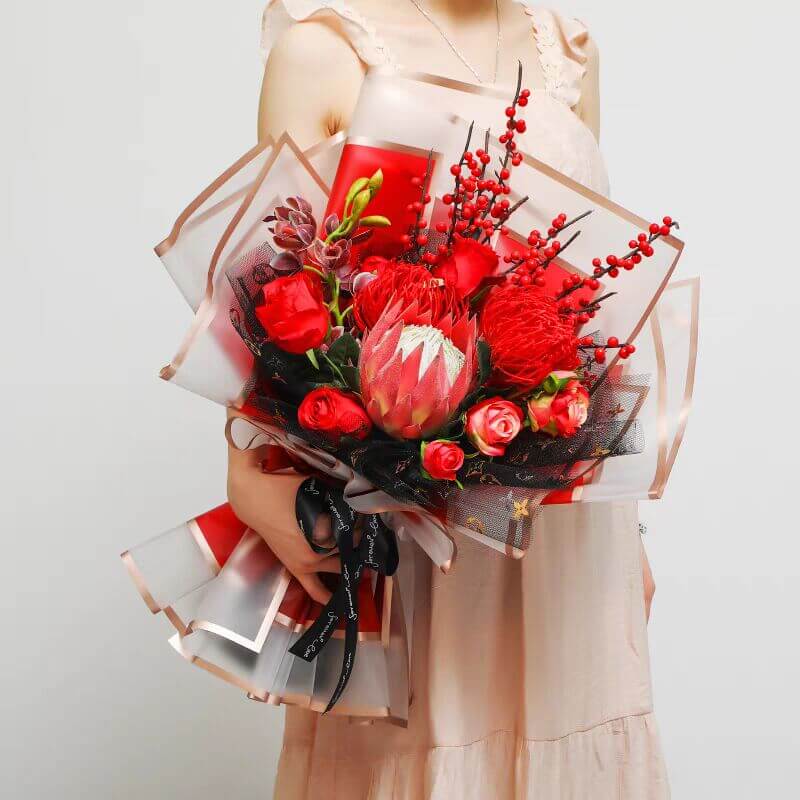 designer flower wrapping paper