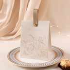 Caja de regalo cuadrada de papel para hornear, hecha a mano, con forma de jabón