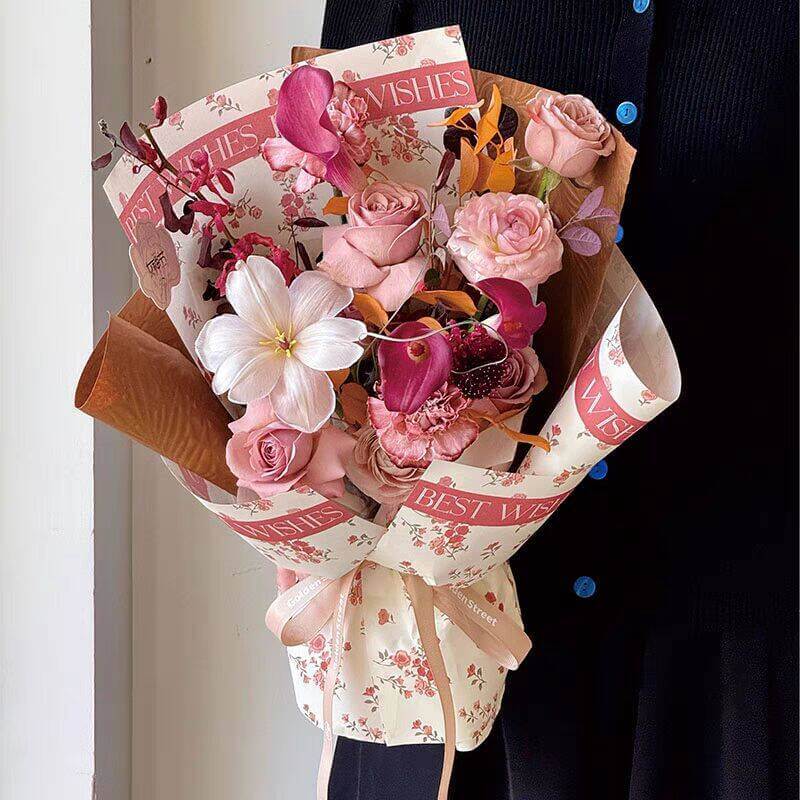 sheets flower wrapping paper