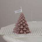 Vela perfumada con forma de árbol de Navidad