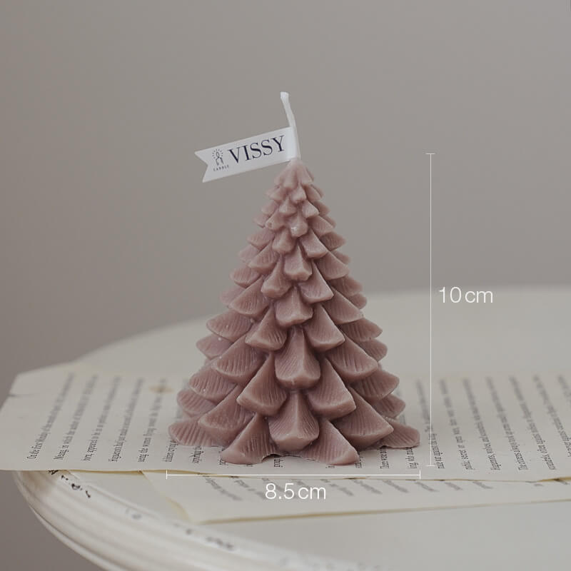 Vela perfumada con forma de árbol de Navidad