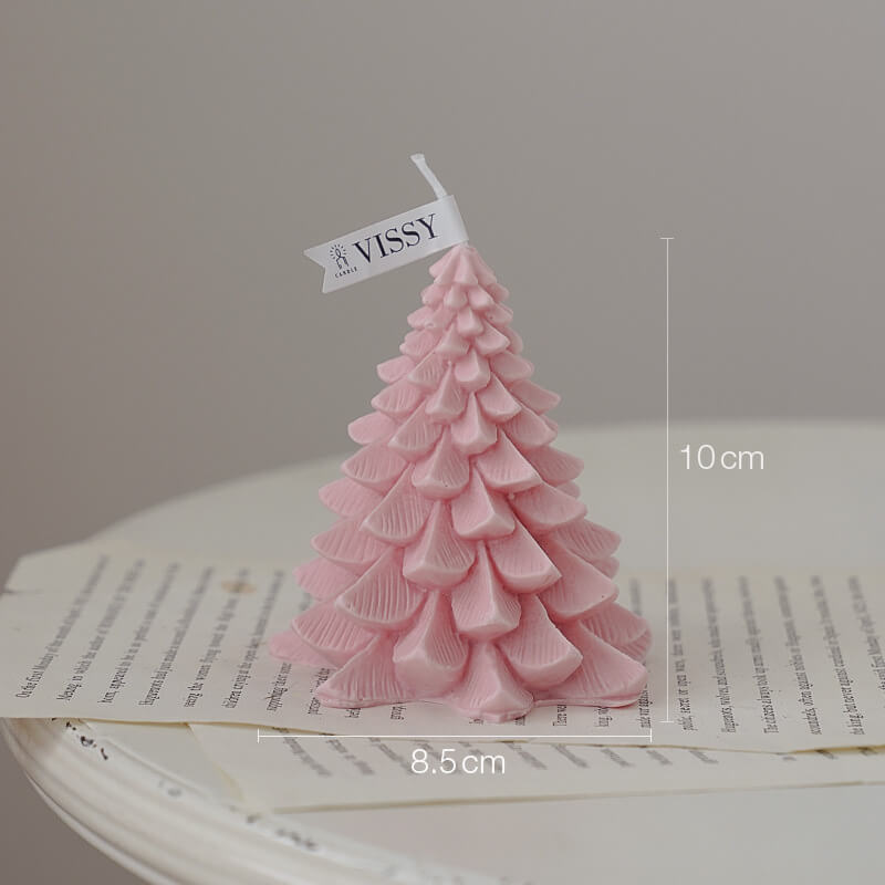 Vela perfumada con forma de árbol de Navidad