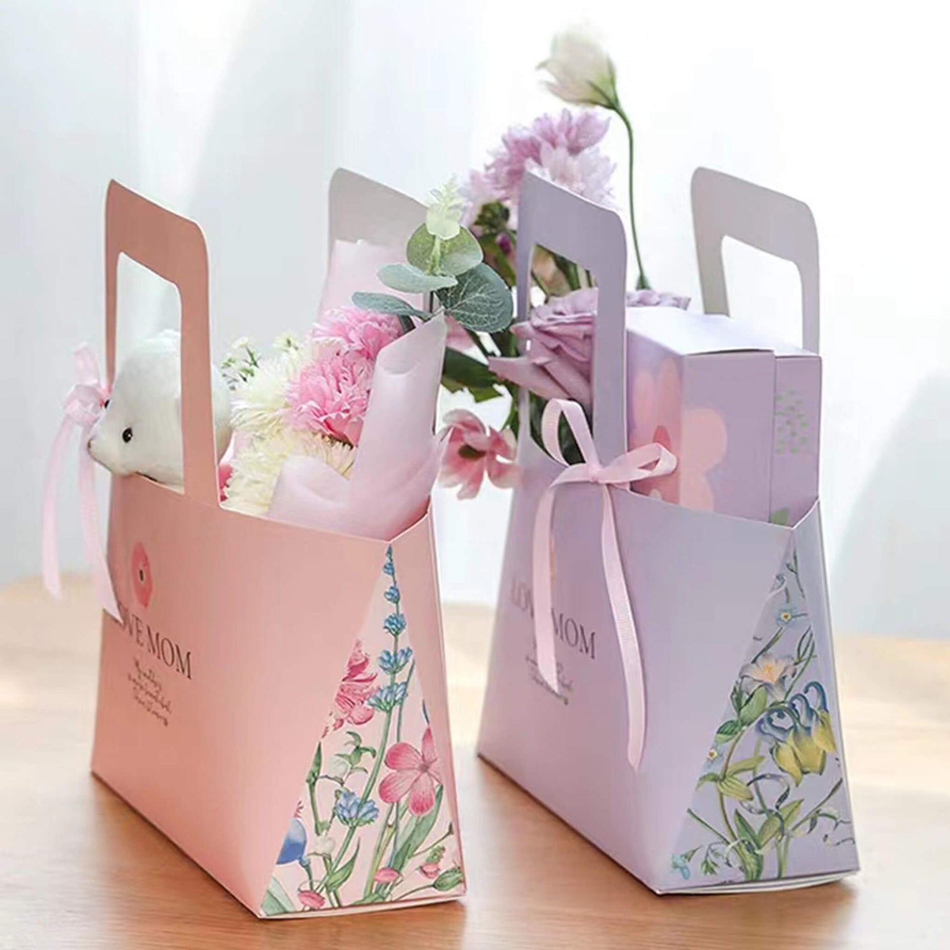 Flower Paper Bag For Mother's Day