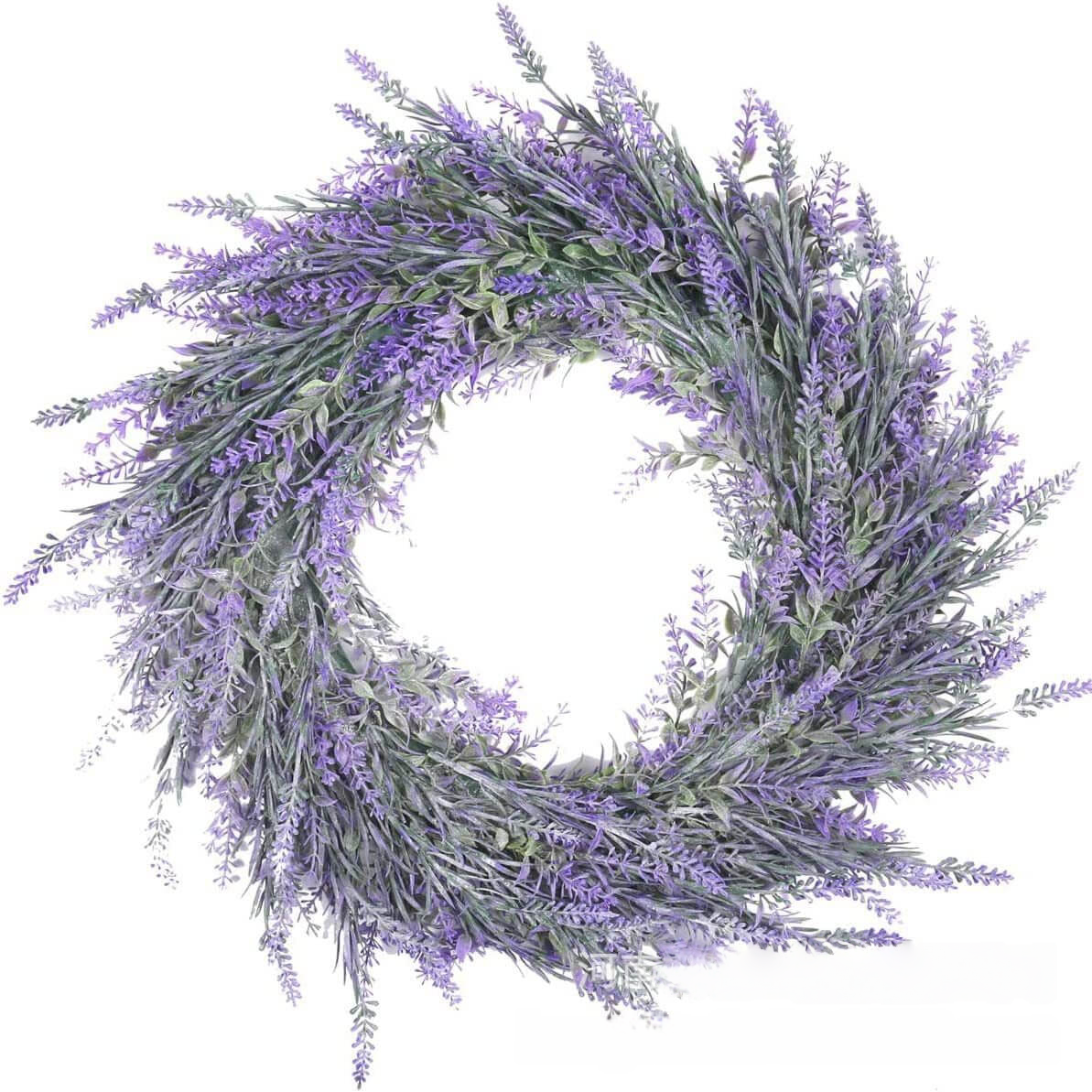 Artificial Lavender Wreath - 17.7’’
