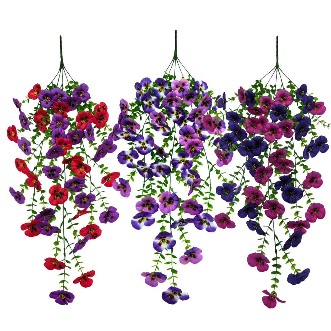 false hanging basket flowers