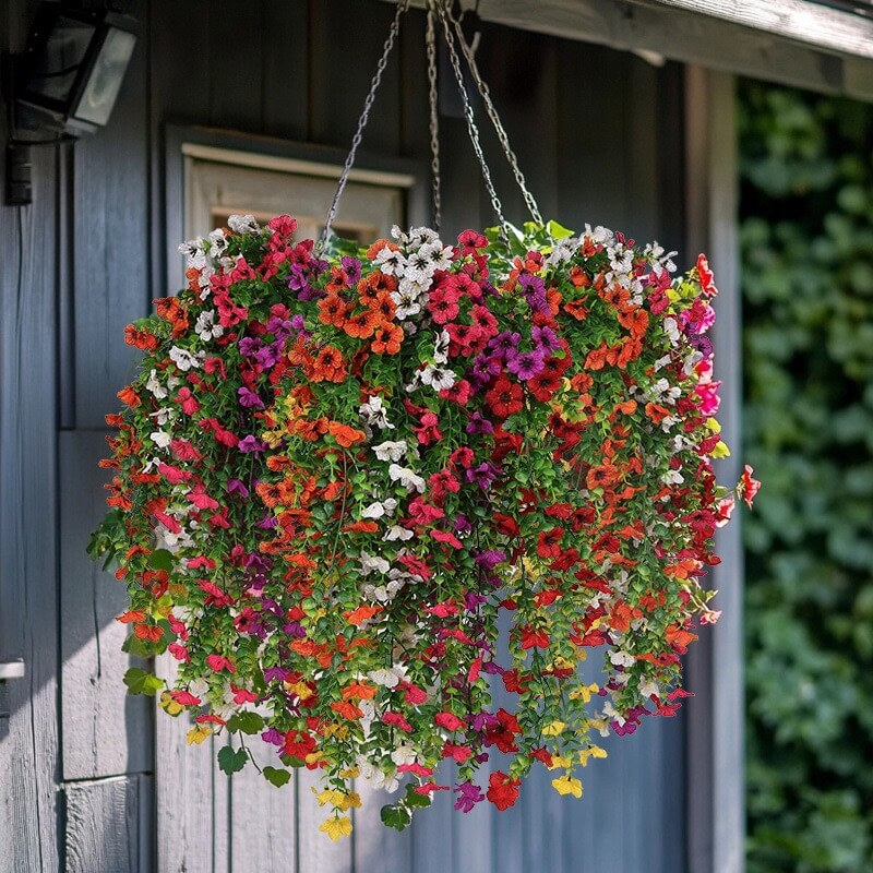 hanging basket artificial flowers
