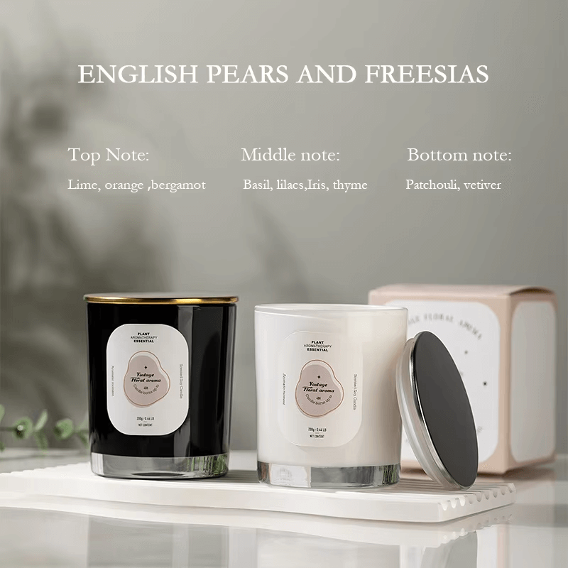 Vela perfumada aromática, hecha a mano, sin humo