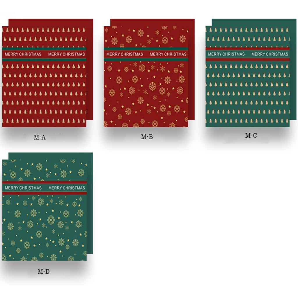 20 hojas de papel de regalo de flores a prueba de agua para Navidad 