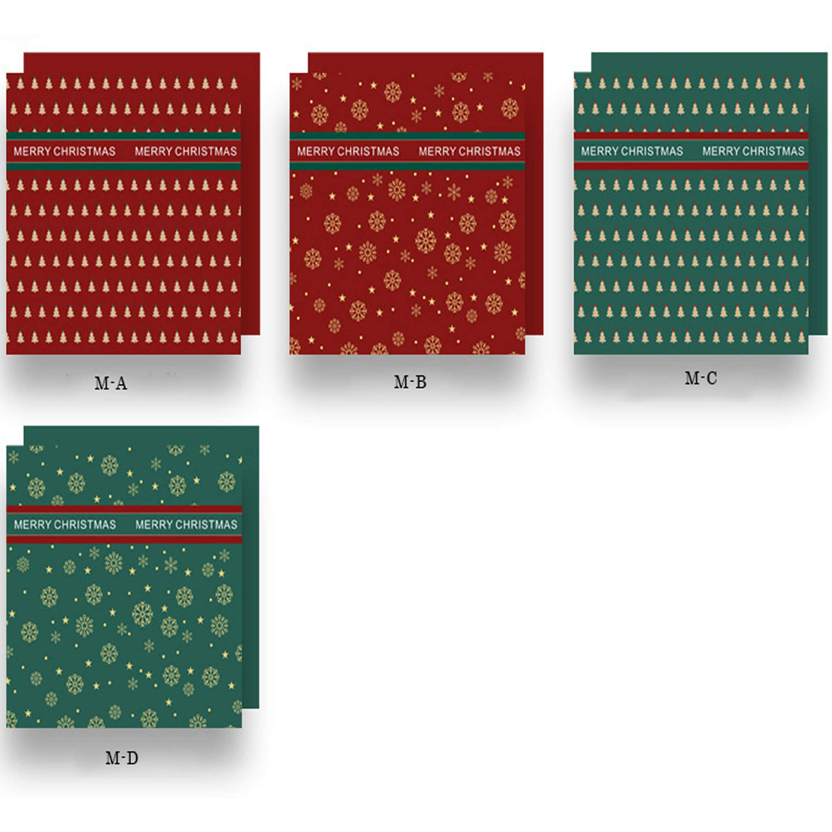 20 Sheets,  Flower Wrapping Paper for Christmas