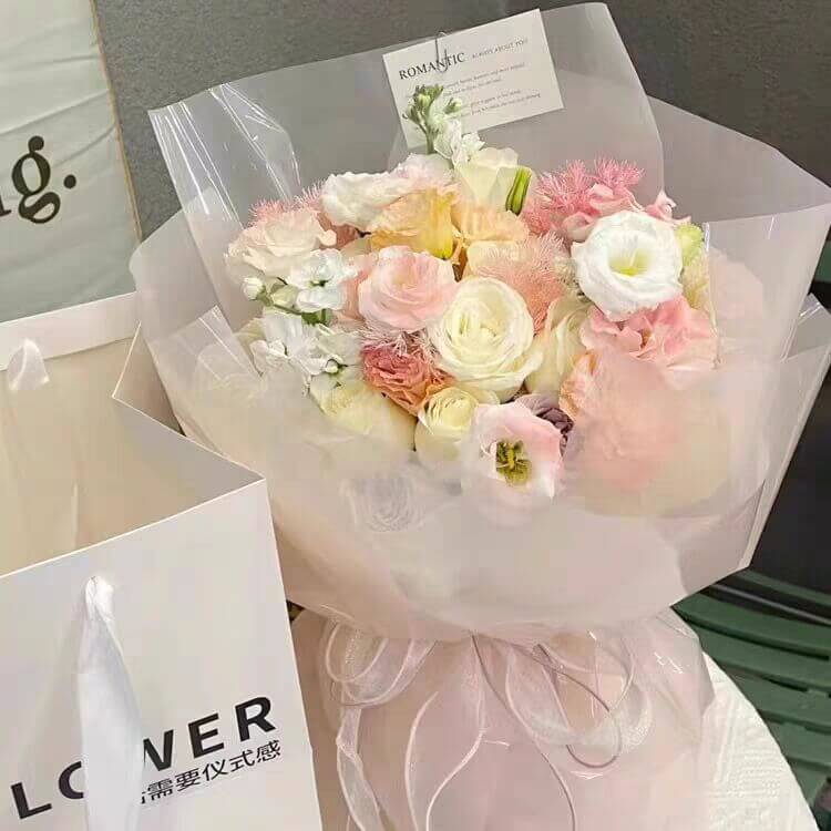 korean flower wrapping paper