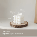 Vela perfumada con burbujas 3D