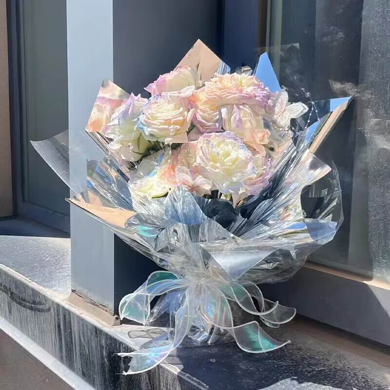 wrapping paper flowers