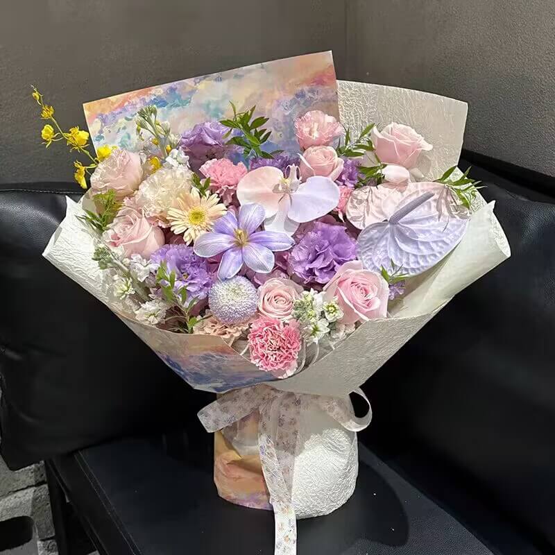 luxury flower wrapping paper wholesale