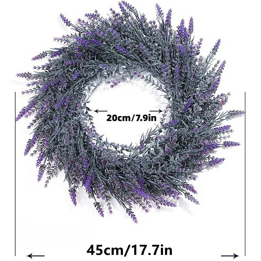 Artificial Lavender Wreath - 17.7’’