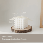 Vela perfumada con burbujas 3D